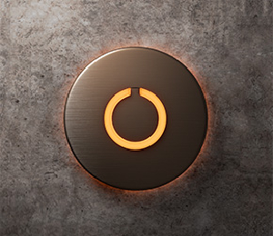 Floating Clear Horizontal LED Sign And Doorbell